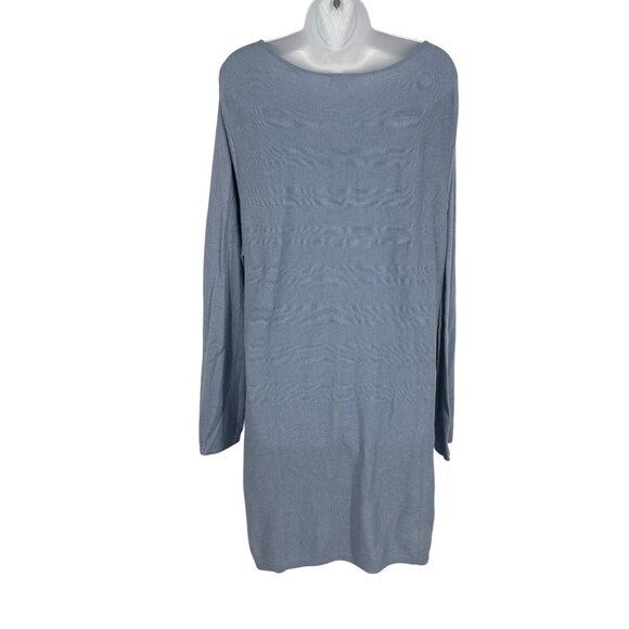 J. Jill Womens Light Blue V-Neck Long Sleeve Lightweight Sweater Tunic Size XL - Picture 4 of 8